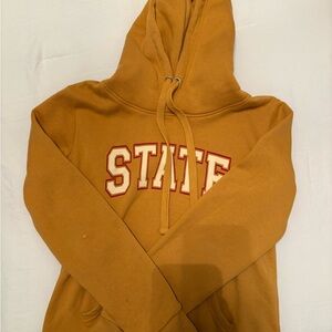 Mustard Yellow Hoodie with STATE Print